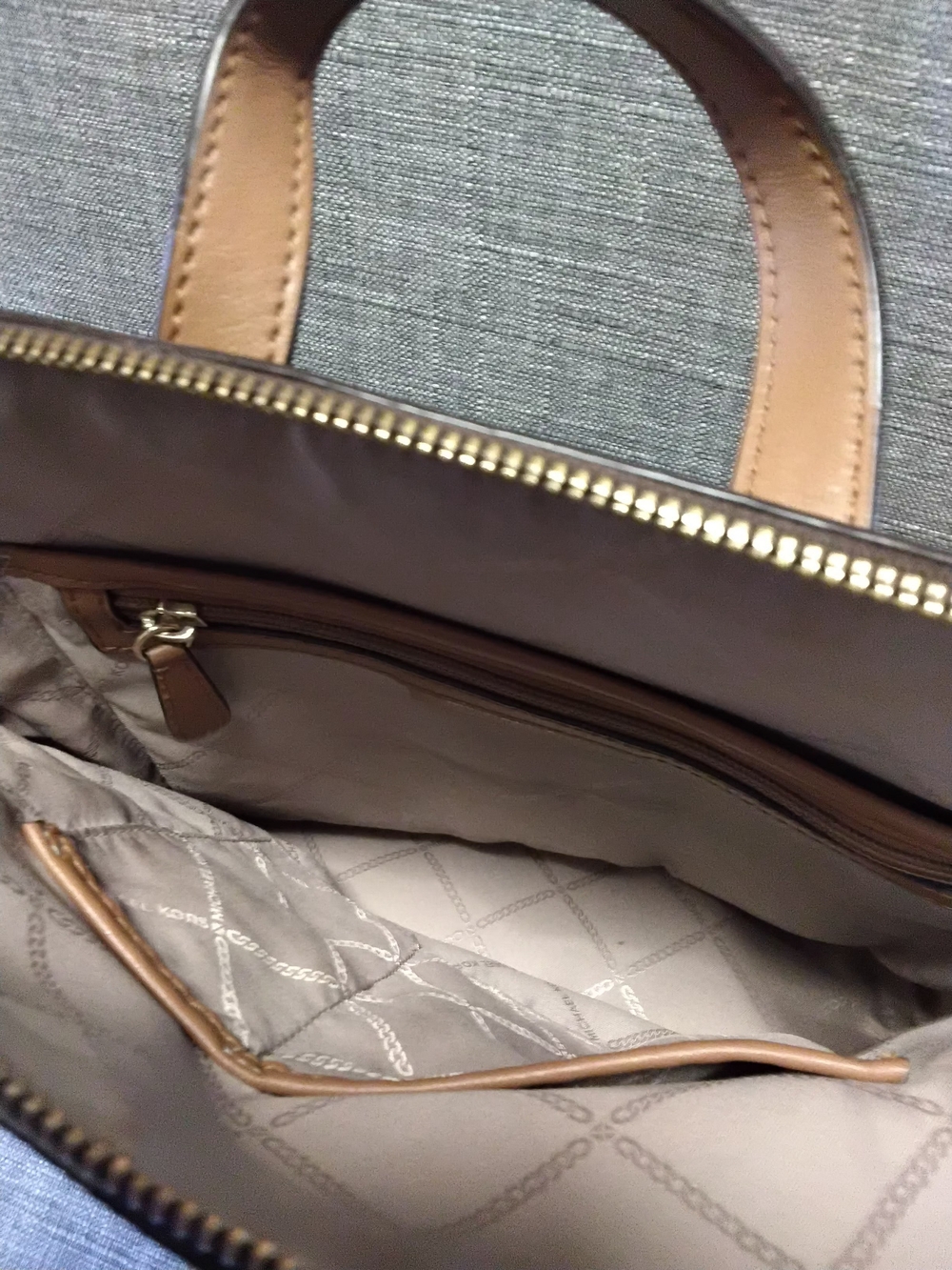 Michael Kors Rhea Slim Logo Backpack, Brown - Picture 8 of 12